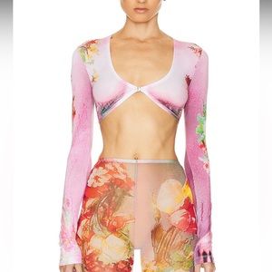 Jean Paul Gaultier mesh crop top